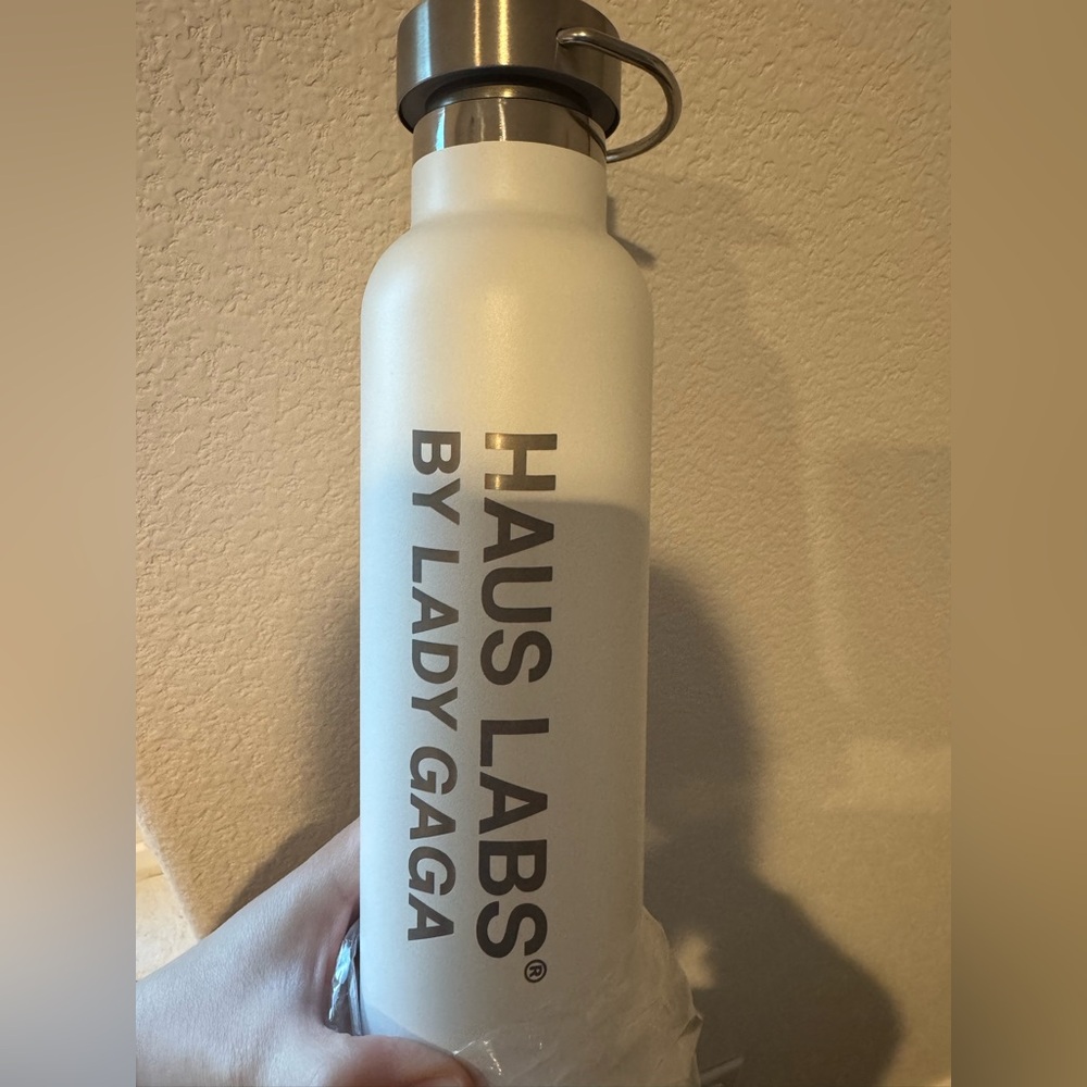 Haus Labs By Lady Gaga White Stainless Steel Water Bottle
